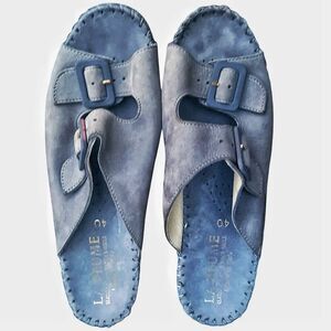 La Plume Jen Suede Upper Comfort Sandals Cottagecore Size 7